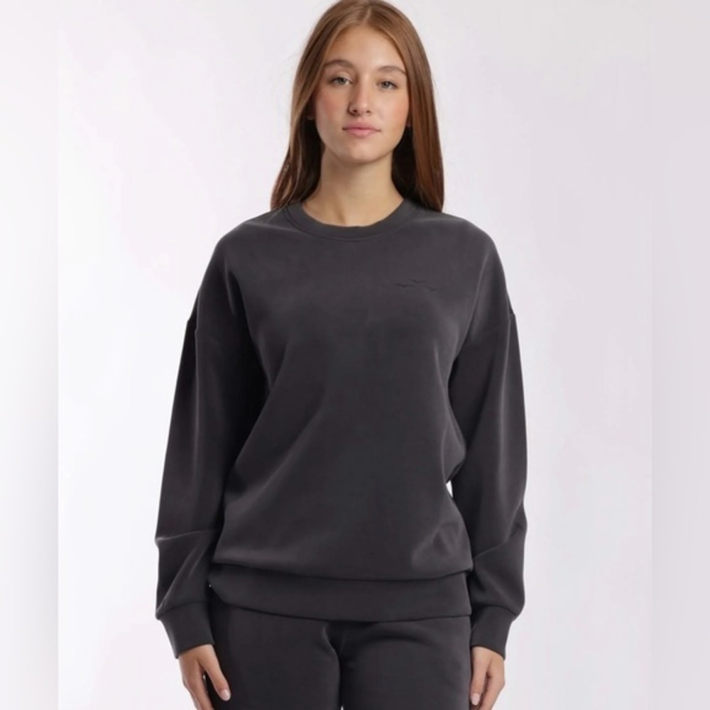 Lazypants Crewneck Lux Sueded Double Knit Sweatshirt NWOT Size Small